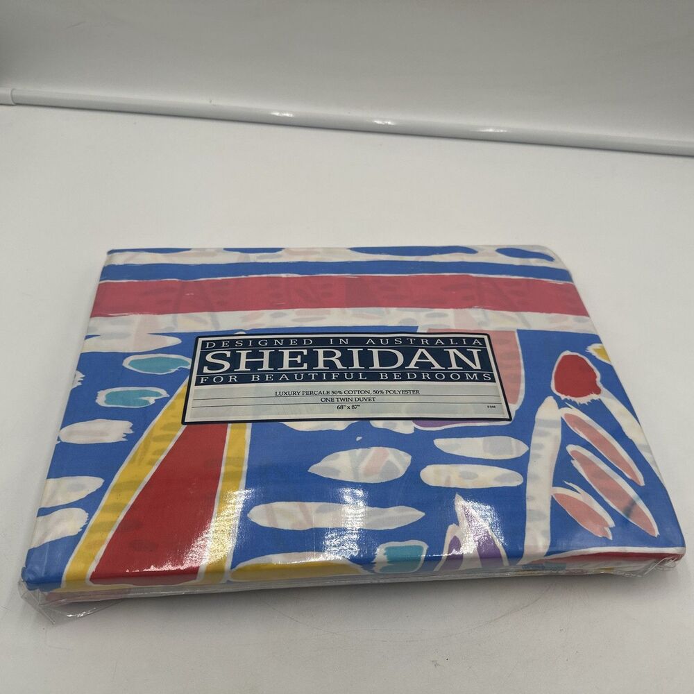 KEN DONE Vtg Iconic Sydney Harbour Bridge Sheridan duvet cover twin 68x87” NIP